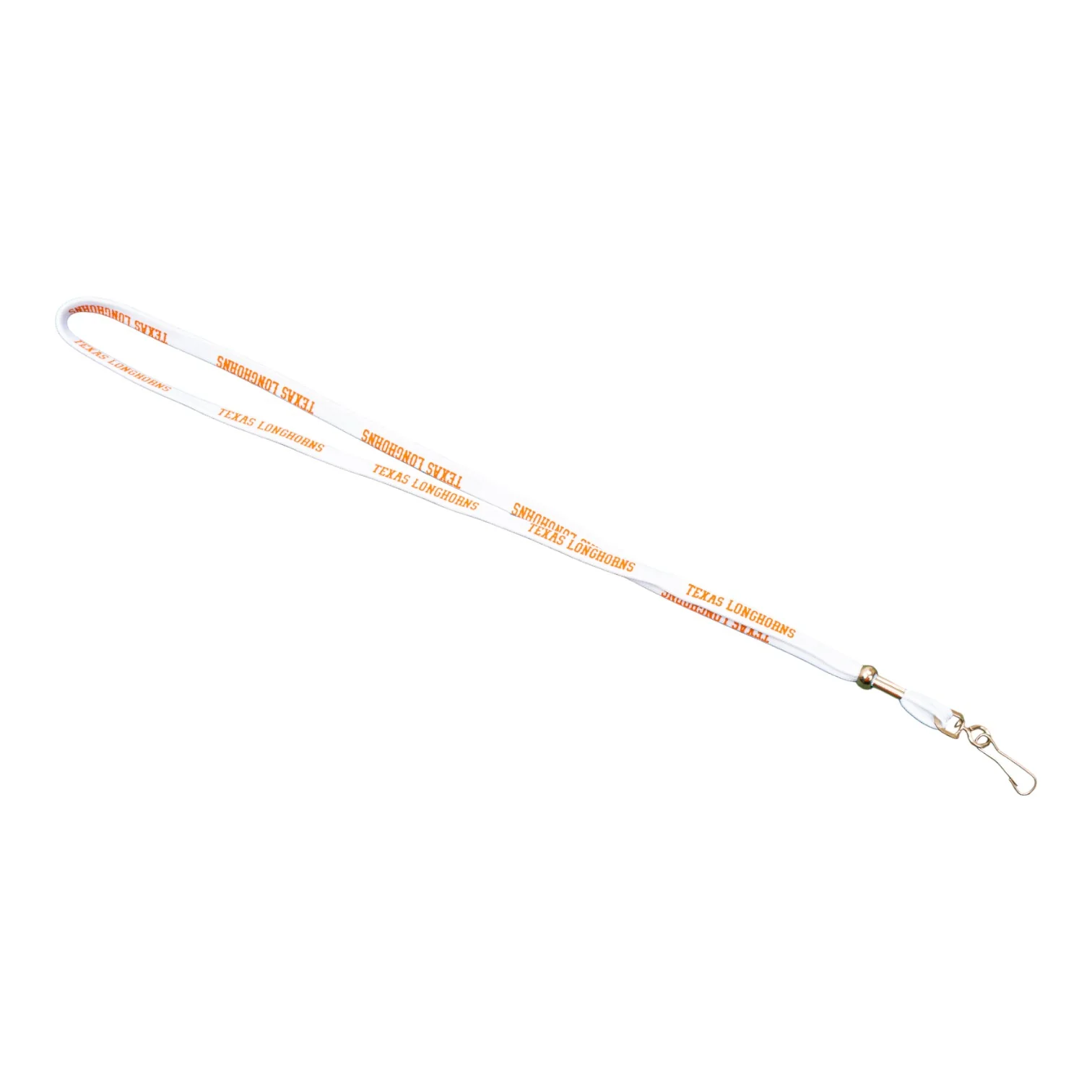 3/8in. Printed Lanyard Longhorns Repeating White