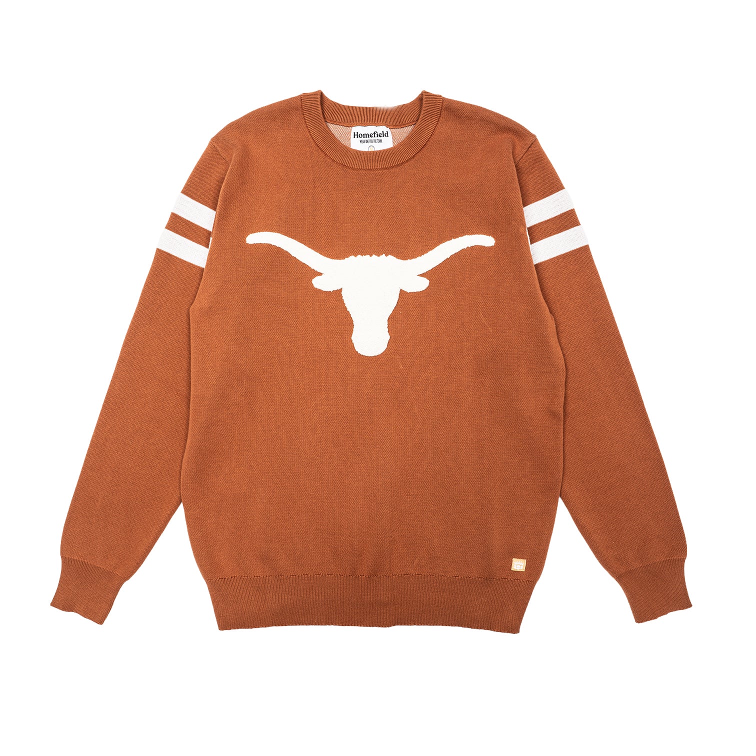 Homefield Texas Longhorns Tri- Stripe Knit Crewneck Sweatshirt