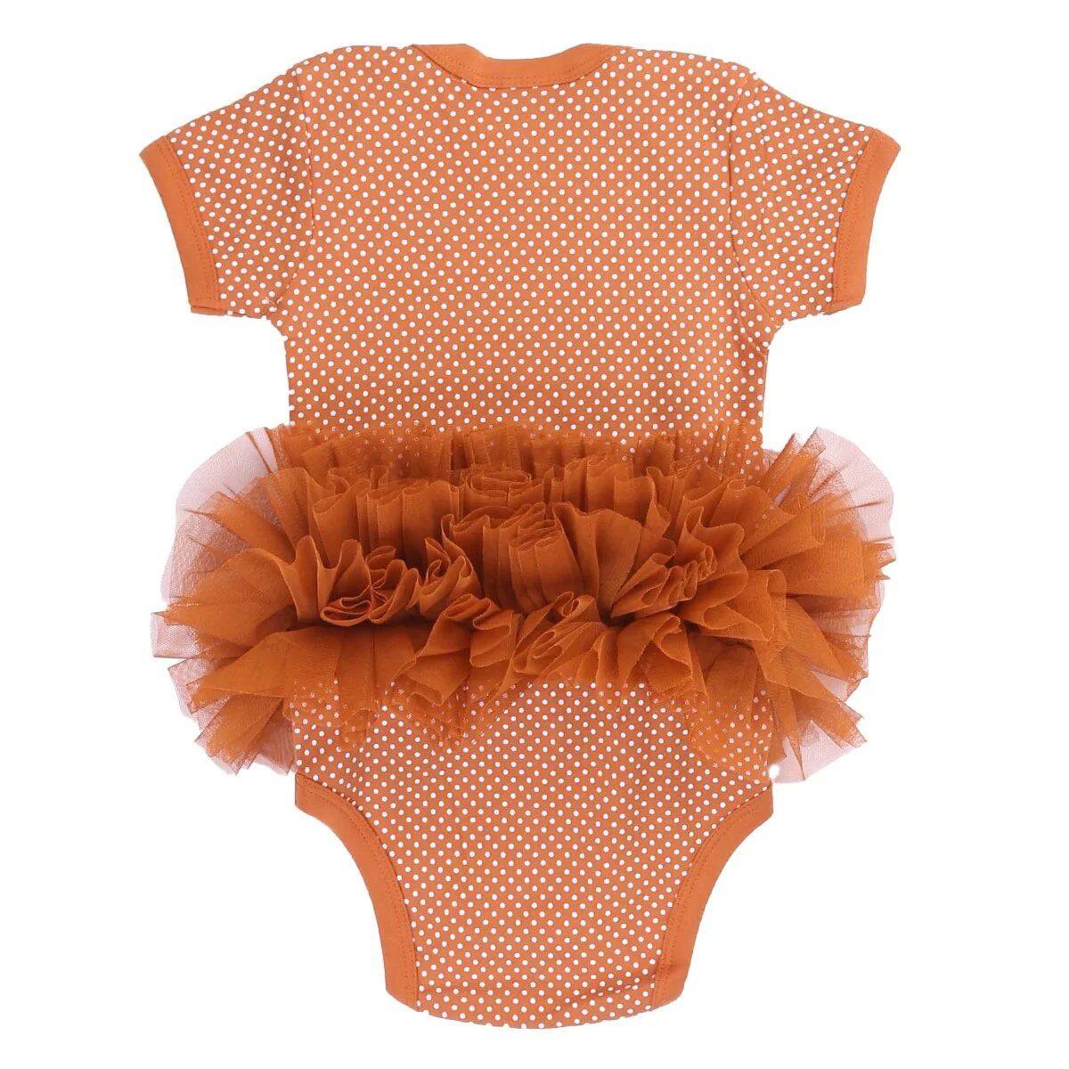 Infant Texas Longhorns Pin Dot Tutu Creeper - Image 2