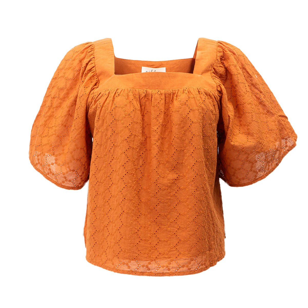 Square Neck Flutter Sleeve Top