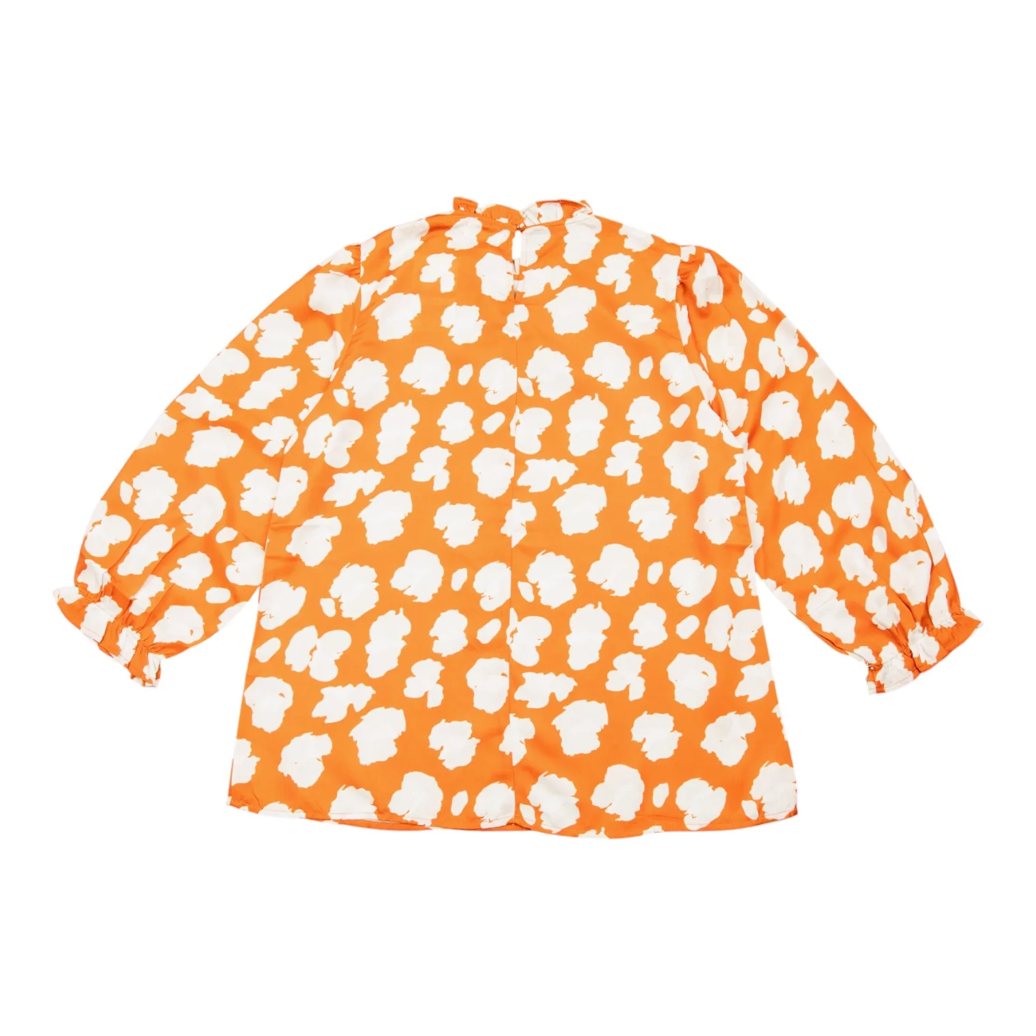 Stewart Simmons Print Poly Ruffle 3/4 Sleeve Blouse - Image 2