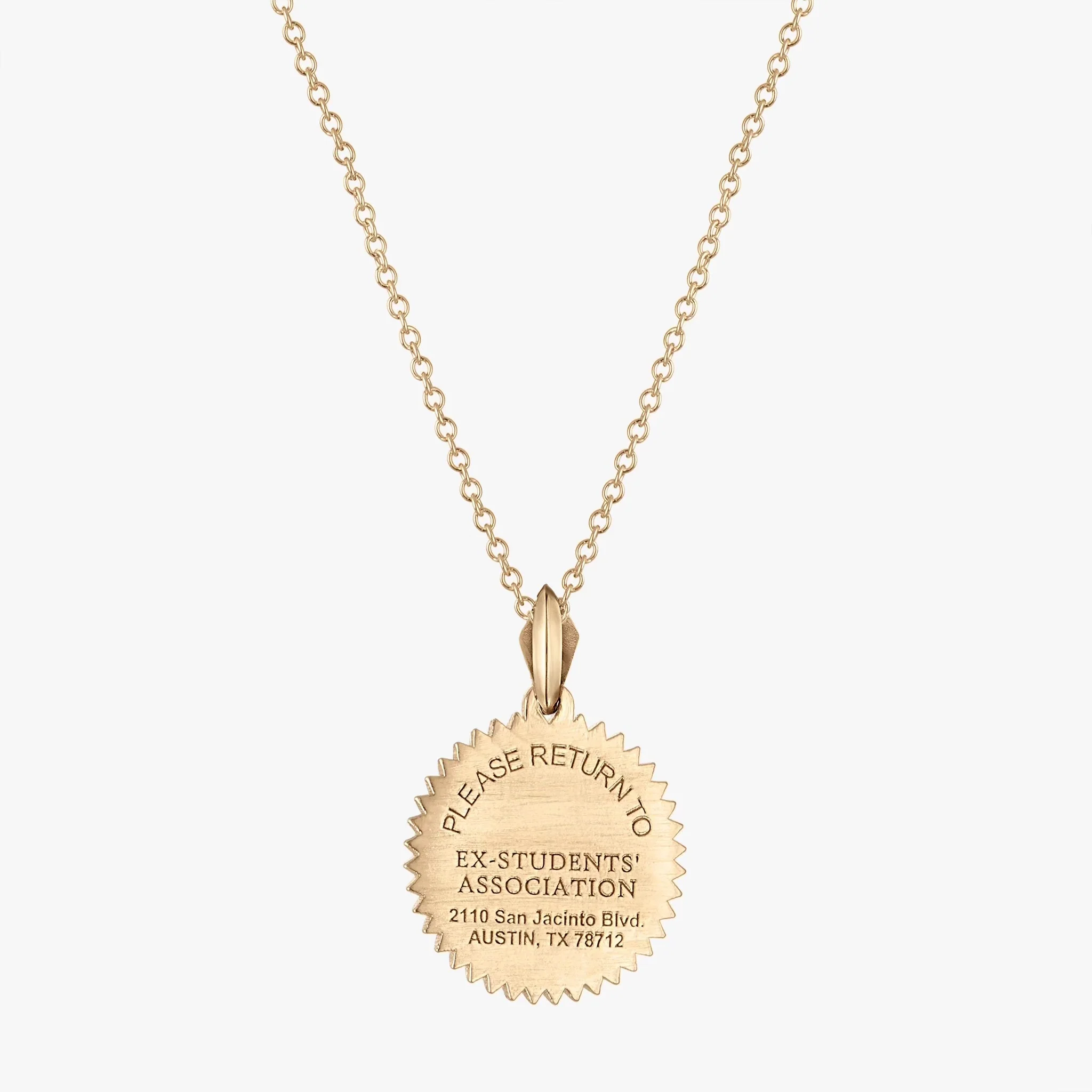 Texas Exes Life Member Sunburst Necklace - 14K Gold - Image 2