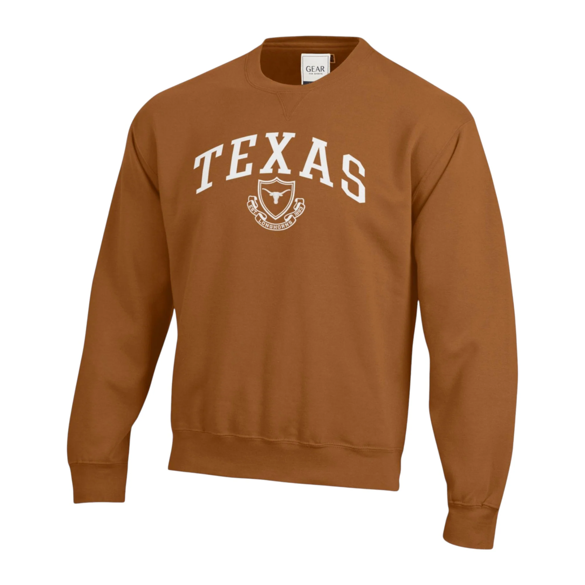 Texas Longhorns Big Cotton Arch Over Chevron Crewneck Sweatshirt