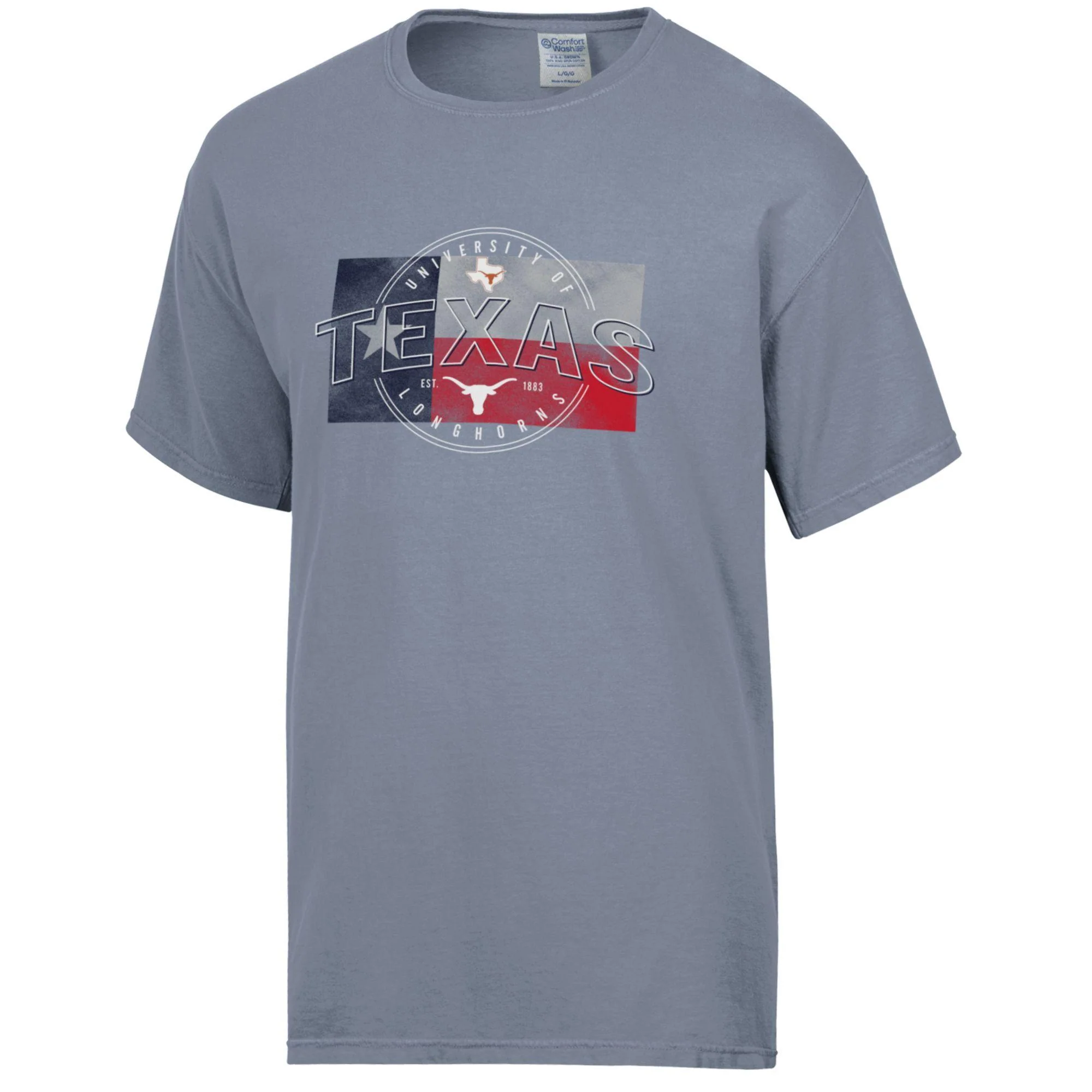 Texas Longhorns Everything over Texas Flag ComfortWash Tee