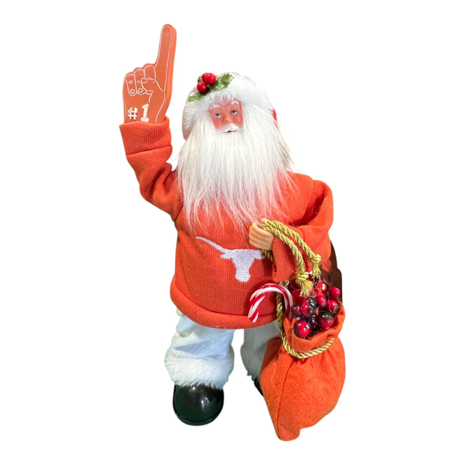Texas Longhorns Musical Animated Santa
