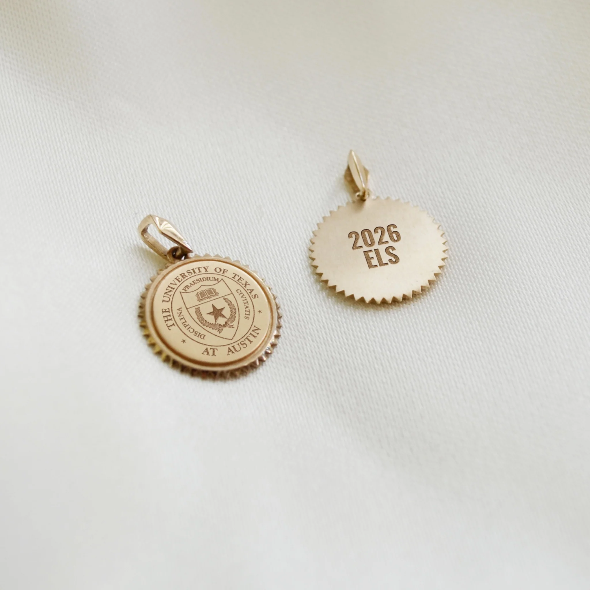Texas Sunburst Seal 2026 Necklace – Custom Engraved with Your Three Initials - Image 3