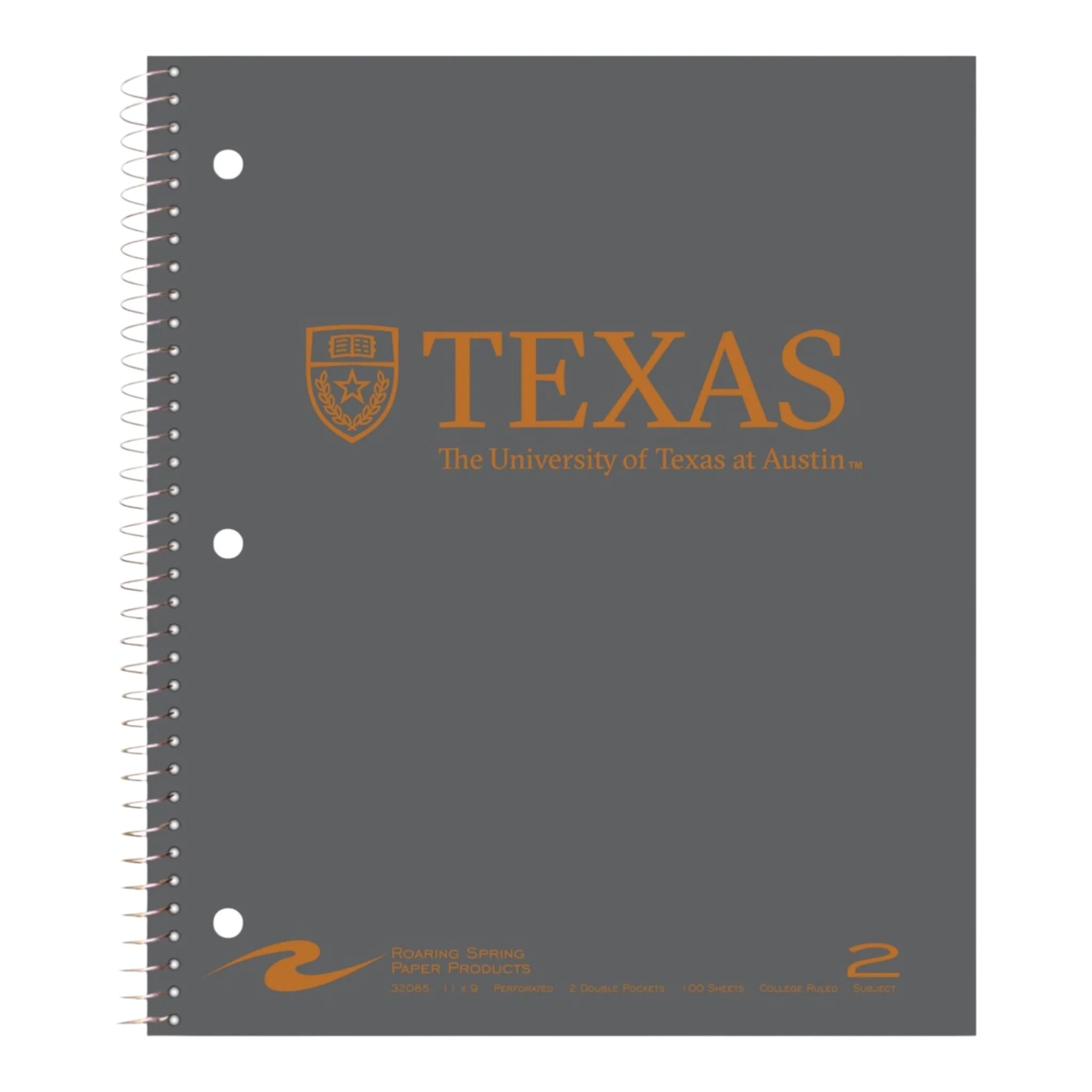 University of Texas Shield 2 Subject Spiral Notebook - Image 2